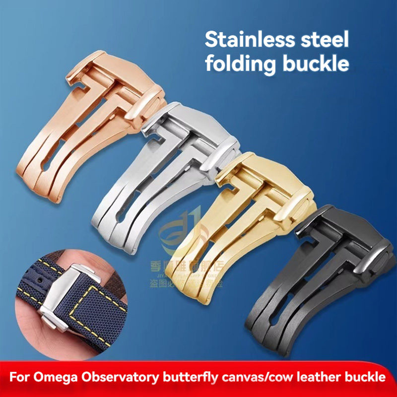 Omega Watch Seamaster - 時計バックルオメガシーマスターバタフライフライスーパーバレザーキャンバスストラップバックルステンレス鋼折りたたみバックル 18 ミリメートル 20 ミリメートル