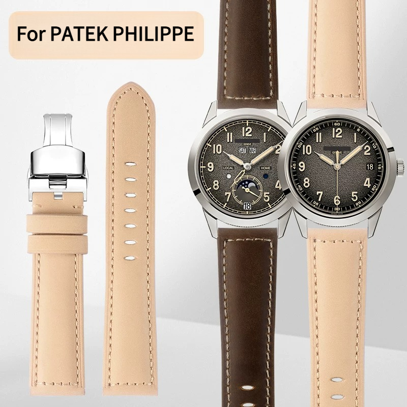 Patek Philippe Watch Calatrava - 拡張時計ストラップ 本革 オリジナル パテックフィリップ カラトラバ 5226G
