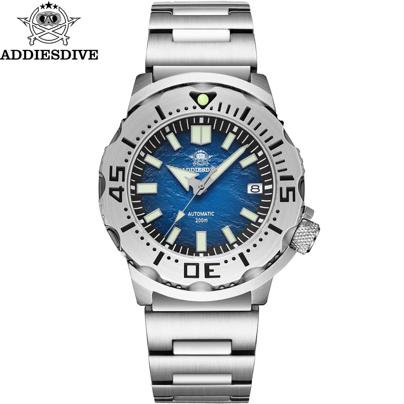 Seiko Watch 5 Sports - Diesdive-メンズ自動機械式サファイアガラス時計、スチールダイブウォッチ、防水発光腕時計、新しい、42mm、200m