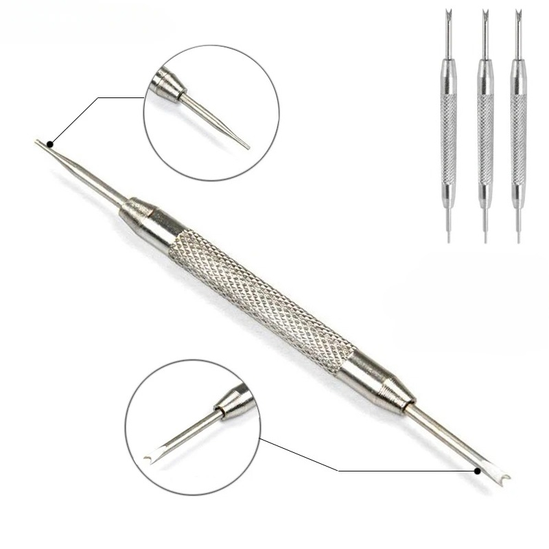 Spring Bar Tool Set - 1-5 個の時計バンド修理ツールステンレス鋼ブレスレット時計バンド調整ストラップ交換スプリングバー接続ピンリムーバーツール