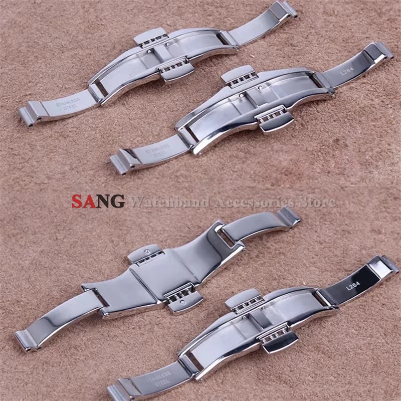 Butterfly Clasp Deployant - バタフライクラスプティソ T1853 時計バンドバックル展開ステンレス鋼時計ストラップボタンメタルシルバーバックルアクセサリー