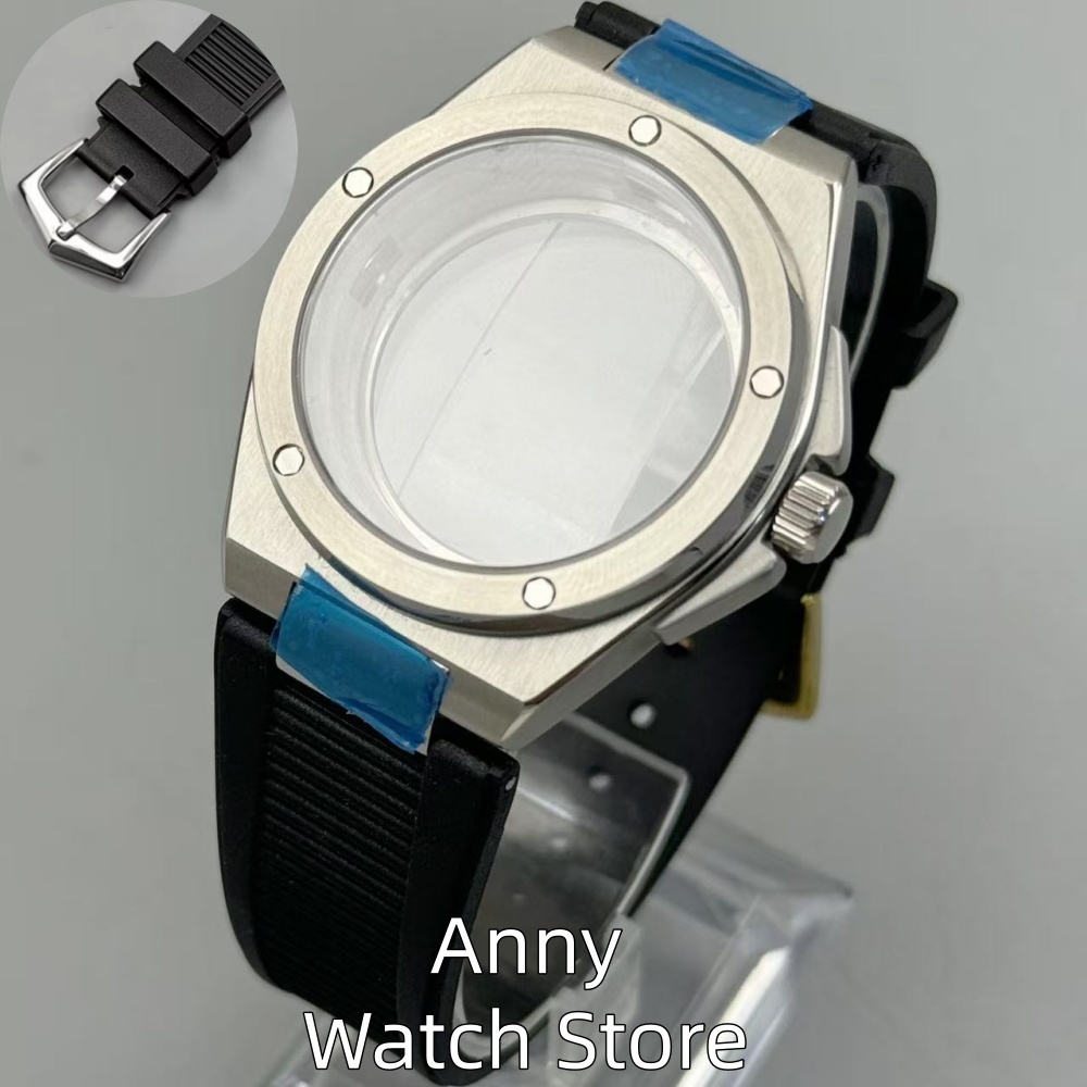 Rubber Strap Diver - スチールダイバー 40 ミリメートルインジェニアシリーズメンズ腕時計ケース + ラバーストラップ Mod