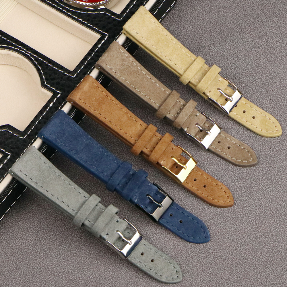 Suede Strap Watch - スエードクイックリリース時計ストラップ,高品質の革,グレー,ブルー,ブラウン,18mm, 20mm, 22mm