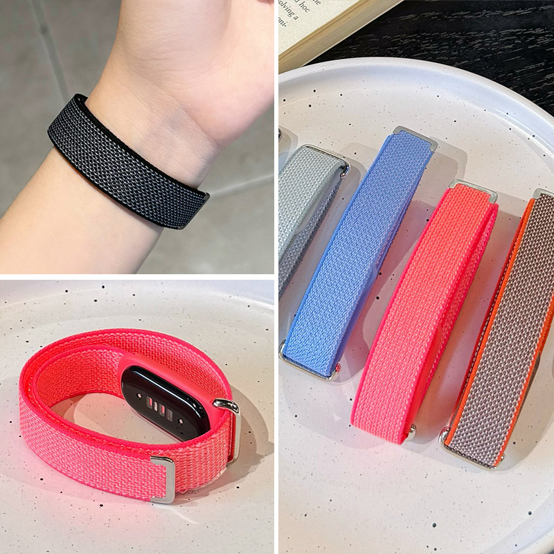 Sport Loop Velcro - スポーツ用ナイロン編み込みウォッチストラップ、Google交換用ストラップ、Fitbit Air Loopブレスレット、通気性のあるバンド、リストバンド