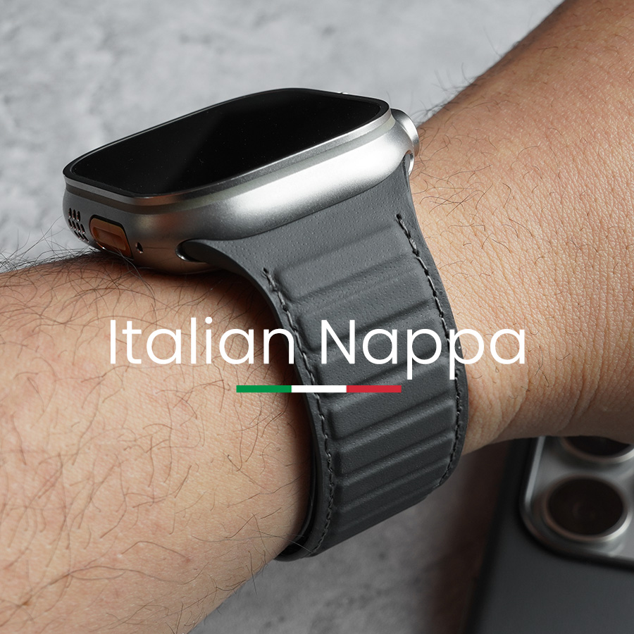 Suede Strap Watch - 磁気ナッパ本ストラップ Apple Watch ウルトラ 2 バンド