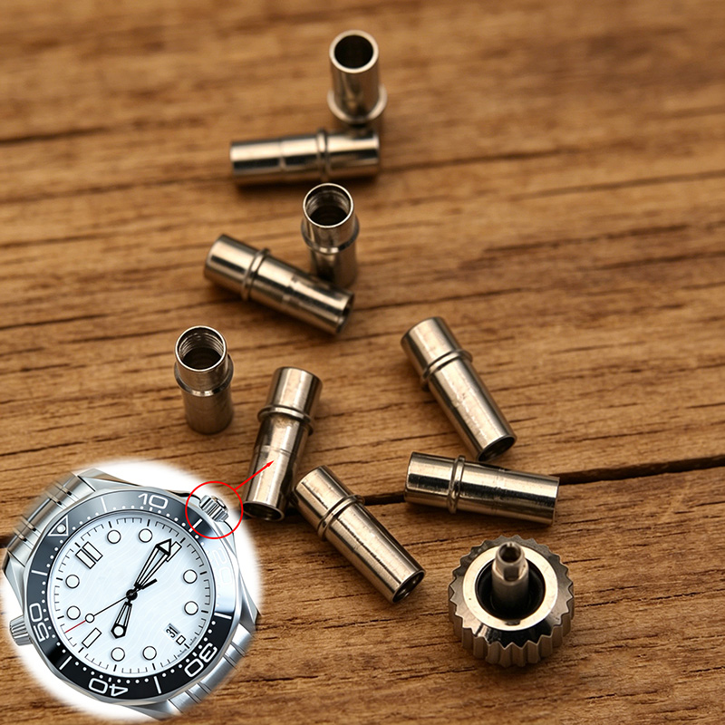 Omega Watch Seamaster - 時計のリューズとリューズチューブ高品質ステンレススチール製オメガ シーマスター アクアテラ 300 シリーズ時計ケースに適合するねじ込み式リューズ