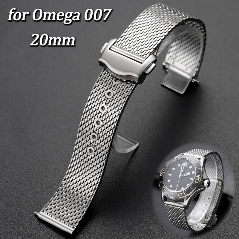 20mm ステンレススチールメッシュ時計バンド交換用オメガ  - Omega Watch Seamaster のレビューと価格