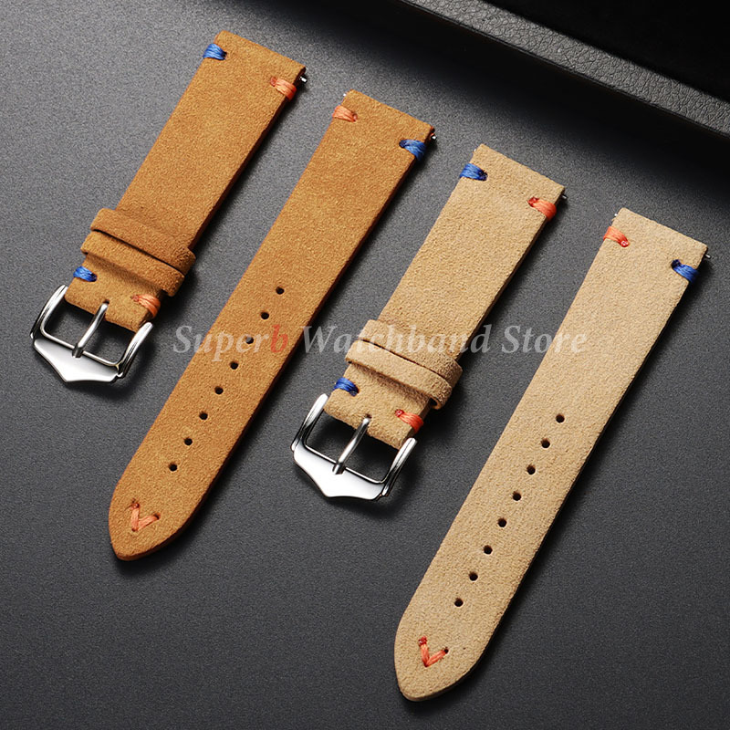 スエードレザー時計ストラップ 18 ミリメートル 20 ミリ - Suede Strap Watch のレビューと価格