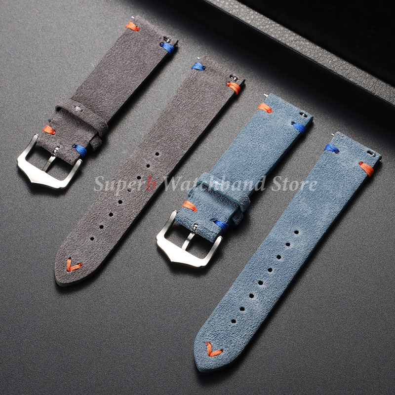 スエードレザー時計ストラップ 18 ミリメートル 20 ミリ - Suede Strap Watch のレビューと価格