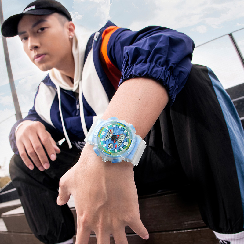 TIMEARTX メンズ腕時計高級多機能大型文字盤腕時計透明 - Rubber Strap Diver のレビューと価格