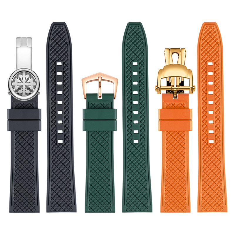 フッ素ゴム製時計ストラップはほこりが積み付かない。オリジナル - Patek Philippe Watch Calatrava のレビューと価格