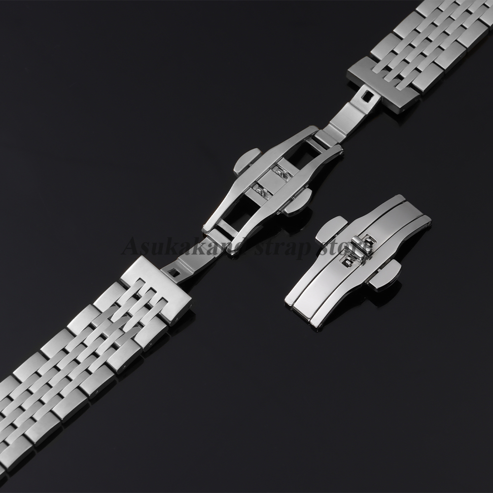 ステンレス鋼バタフライバックル時計ボタン時計バンド 4 ミリ - Butterfly Clasp Deployant のレビューと価格