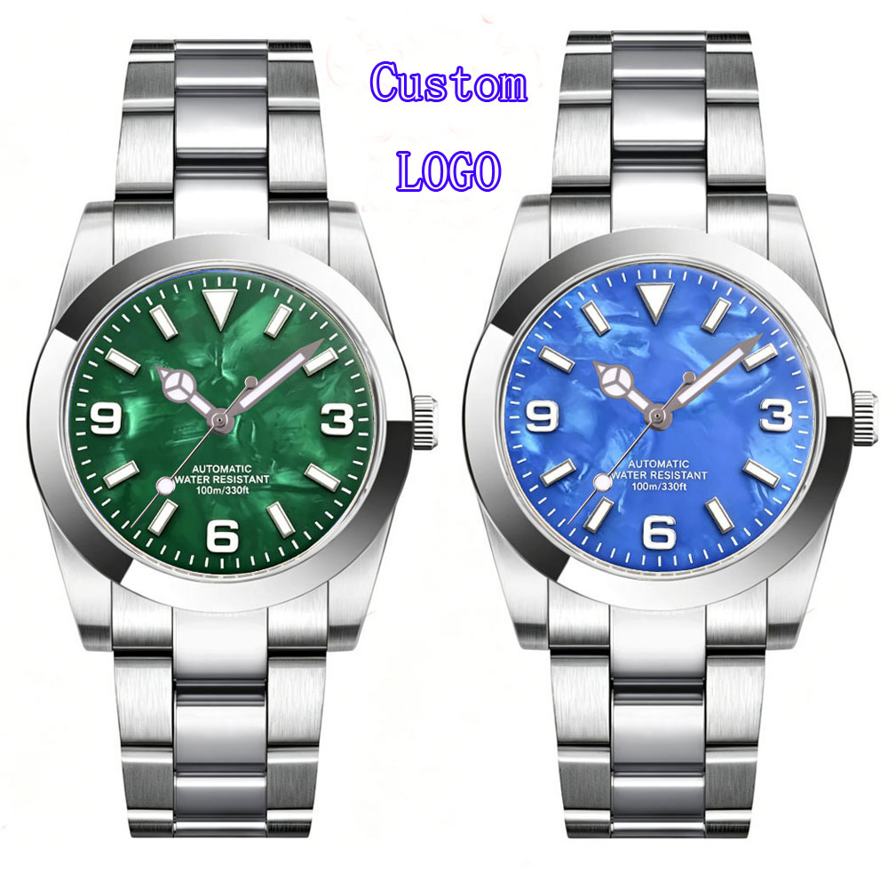 カスタムロゴ腕時計 36mm 39mm マザーオブパール文字 - Stainless Bracelet Diver のレビューと価格