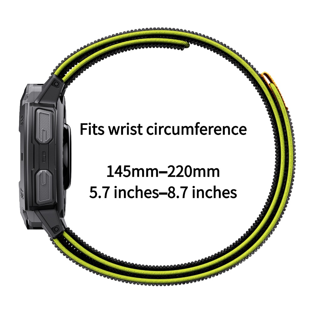 超軽量メタルフリーフックループウォッチストラップ、22mm  - Sport Loop Velcro のレビューと価格