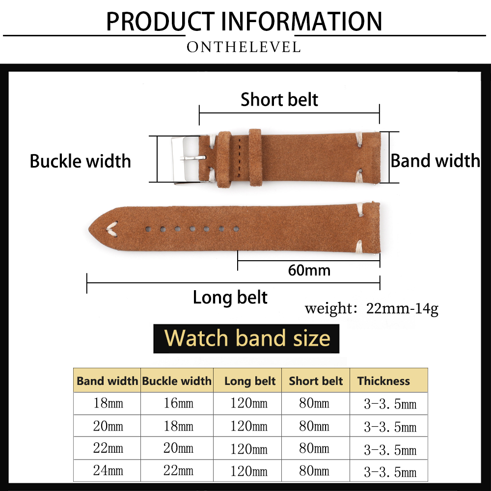 ブルースエードレザーウォッチ交換ストラップ,18mm, 20 - Suede Strap Watch のレビューと価格