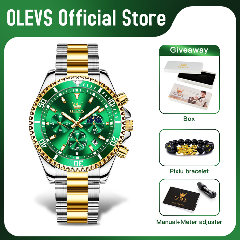 OLEVS 2870 メンズ腕時計トップブランドの高級腕時計 - Rolex Watch Datejust のレビューと価格