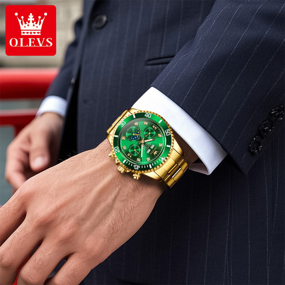 OLEVS 6729自動巻き腕時計 メンズ 24時間ムーンフ - Rolex Watch Datejust のレビューと価格