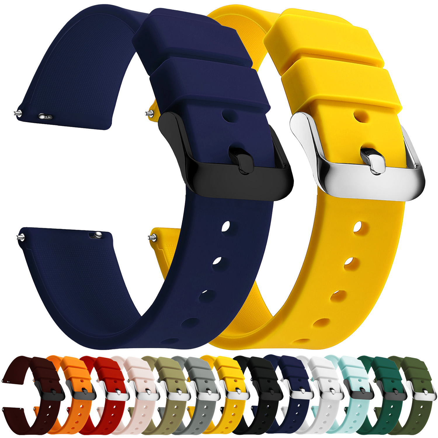 シリコン時計バンド 14/16/18/19/20/21/22 - Rubber Strap Diver のレビューと価格