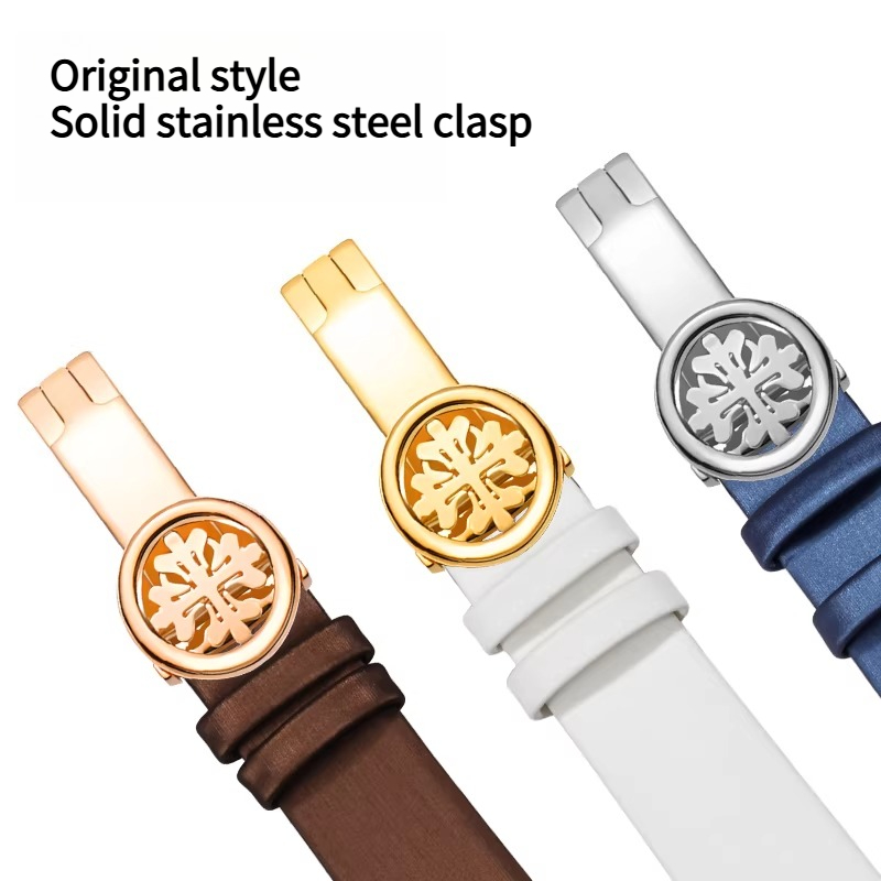 シルクフェイスシルクパターン本革時計ストラップ女性用オリジナ - Patek Philippe Watch Calatrava のレビューと価格