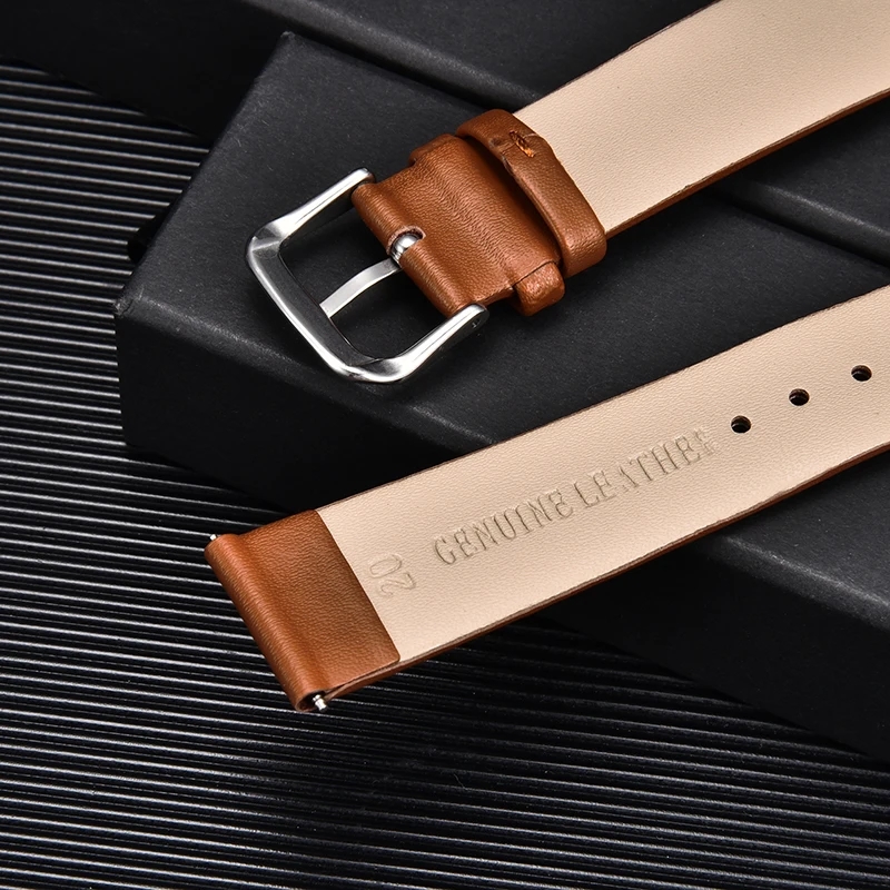 男性と女性のための超薄型レザーウォッチバンド,スペアアクセサ - Suede Strap Watch のレビューと価格