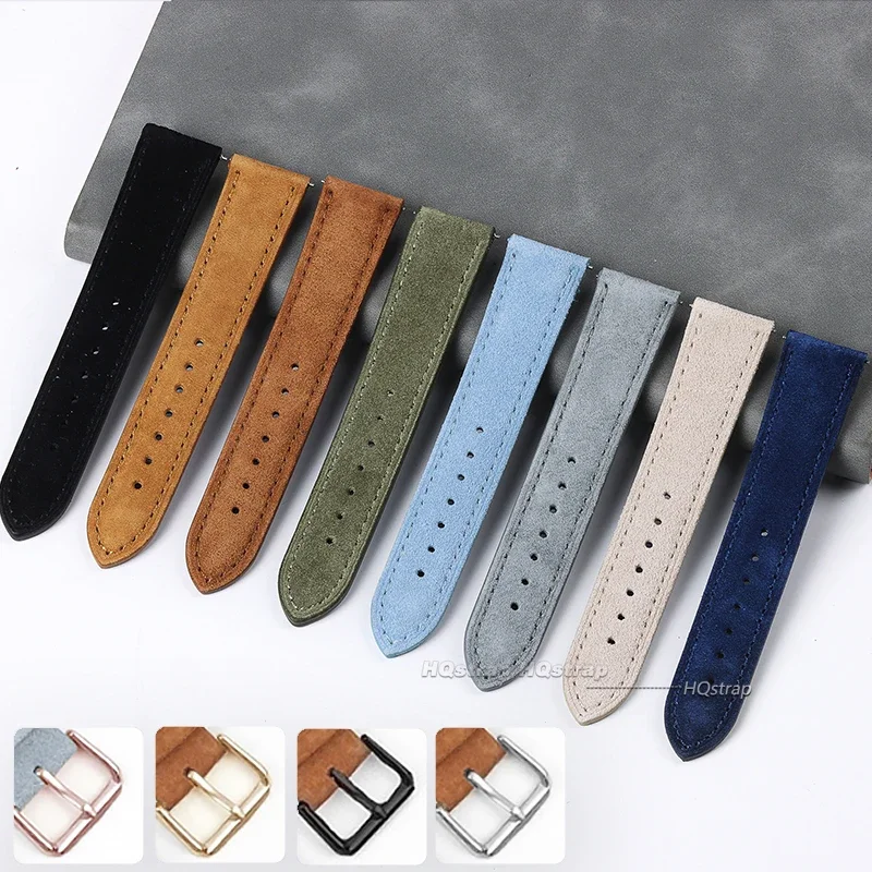 スエード本革時計バンドセイコーヴィンテージ手作りステッチブレ - Suede Strap Watch のレビューと価格