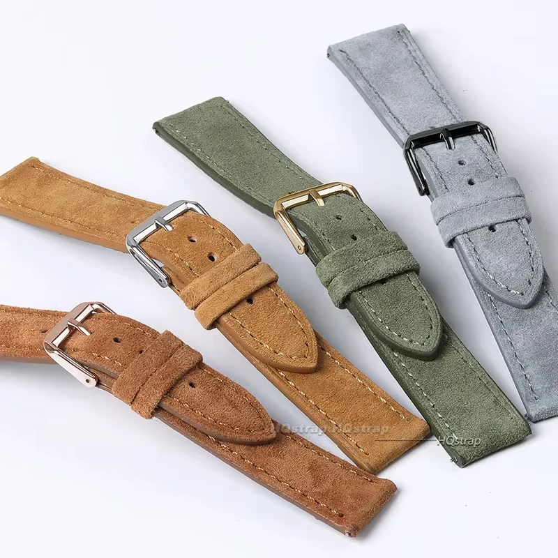 スエード本革時計バンドセイコーヴィンテージ手作りステッチブレ - Suede Strap Watch のレビューと価格