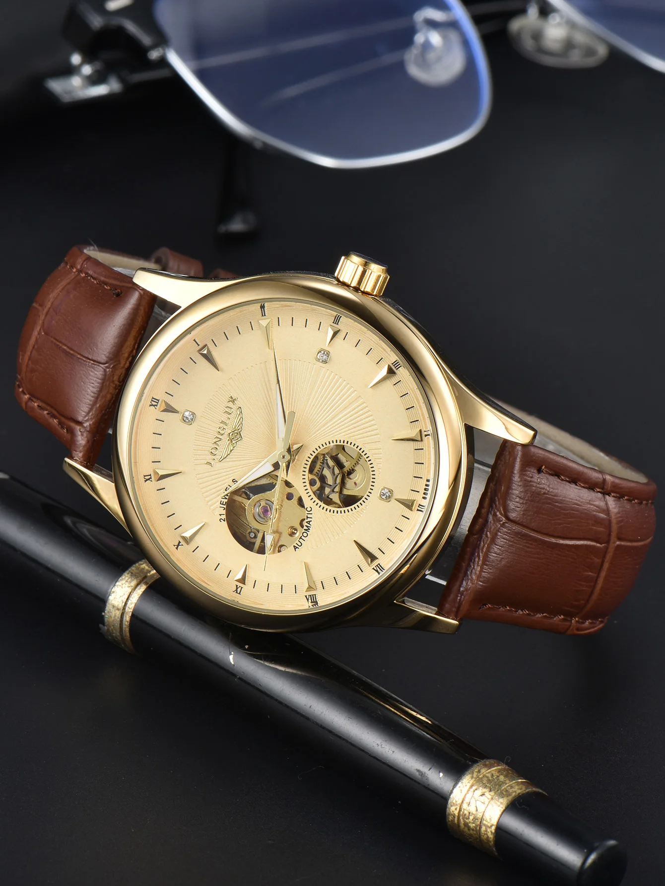 ロンラックス自動巻き腕時計 エレガントスタイル 卸売 機械式 - Seiko Watch 5 Sports のレビューと価格